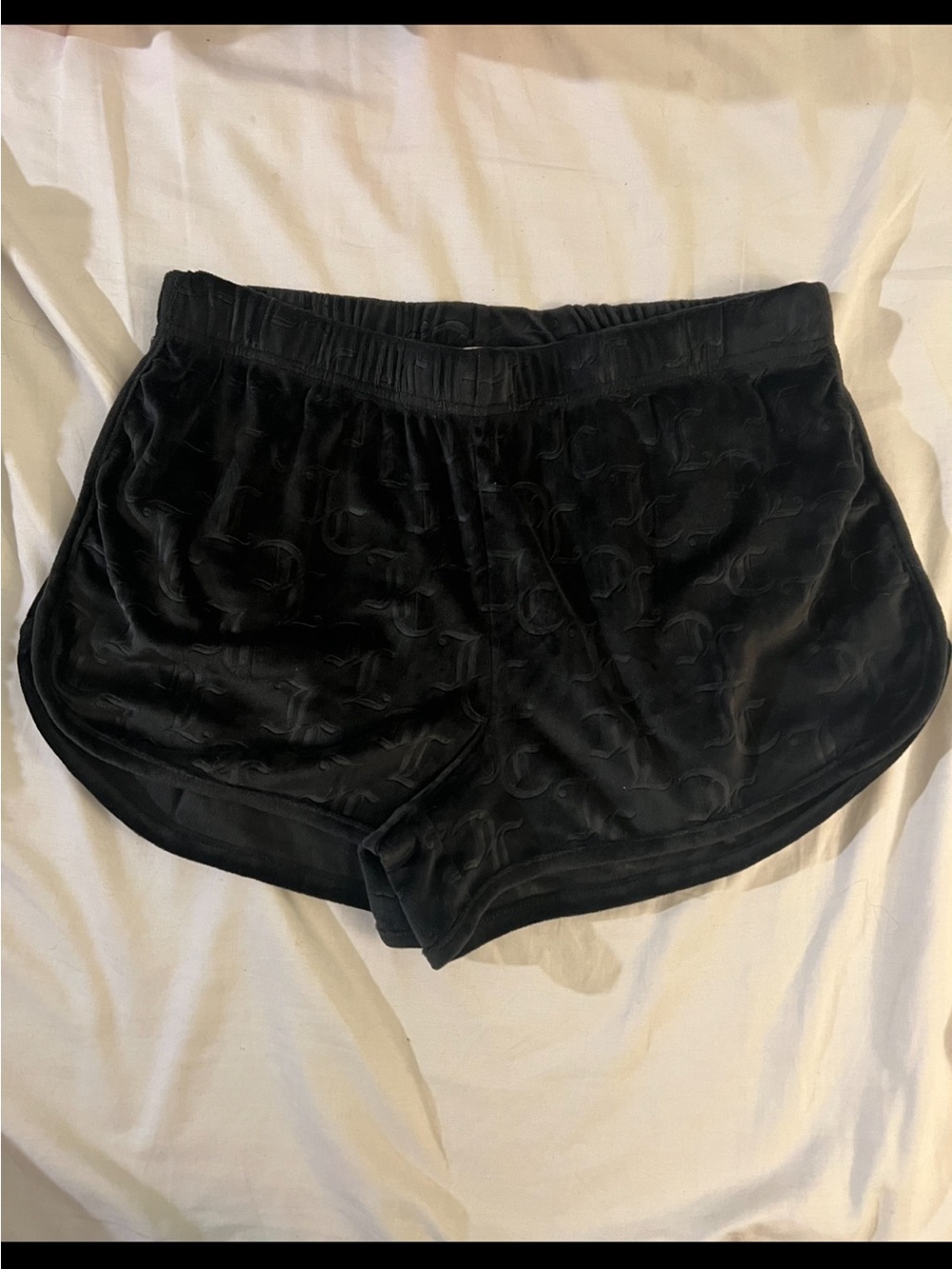 Juicy Couture Black Velour Lounge Shorts